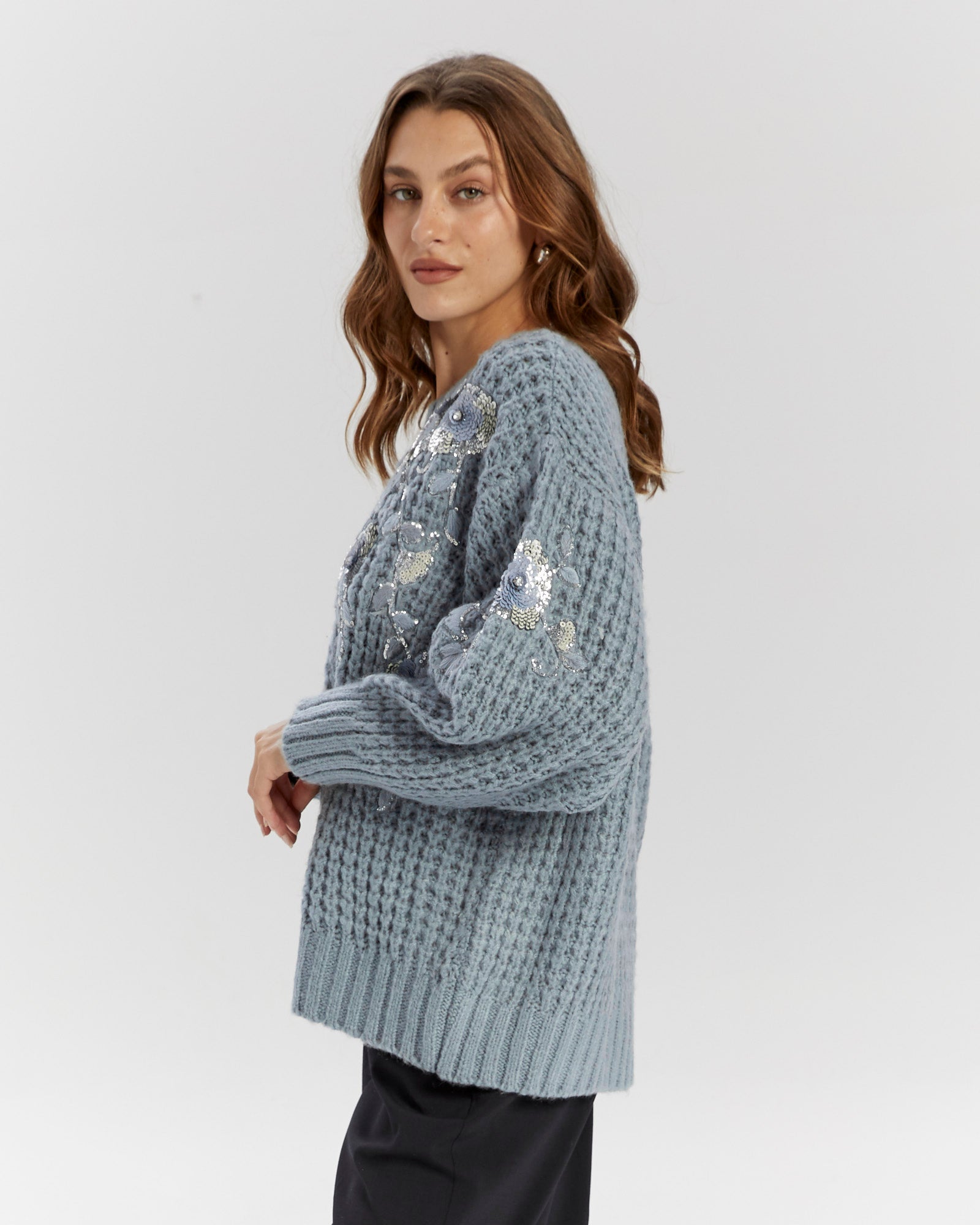 YASFINDA SEQUINED KNIT